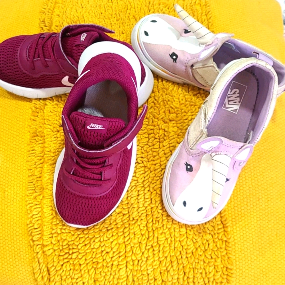 Nike shoes size 10 and unicorn vans size 9